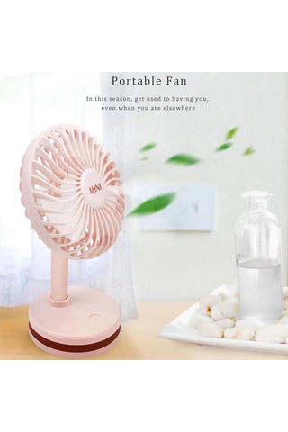 Padalink Ev Ve Ofis Kullanıma Uygun Mini Masa Fanı - 3 Hız Ayarı, Ultra Sessiz, Şarj Edilebilir Soğutucu Abs Malzeme