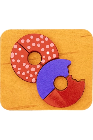 Woodnjoy Donut Üç Boyutlu Ahşap Puzzle