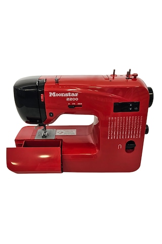 Moonstar 2200 60 Desen Ev Tipi Elektronik Düz Dikiş Makinesi Kırmızı