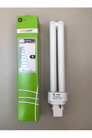 2 Adet G/e Plc Lamba 26w/827 2p 2700 Kelvin 1800 Lümen Sarı