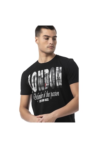 Cipo & Baxx Ct826 London Vibe Street Men T-shirt Siyah