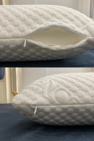 Rudu Tencel Kılıf, Ortopedik, Sertifikalı Visco Sünger Yastık 60x40x15 Cm 1250gr Omuz/boyun Destekli Beyaz