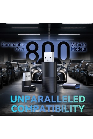 Yifomall Mınıx Cp86 Kablolu Carplay'den Kablosuz Dönüştürücü, İphone Araç Bağlantısı, Müzik/navigasyon/arama/dil Komutları, Usb-a To Type-c Ve 90 Derece Usb-a Adaptörü, Siyah