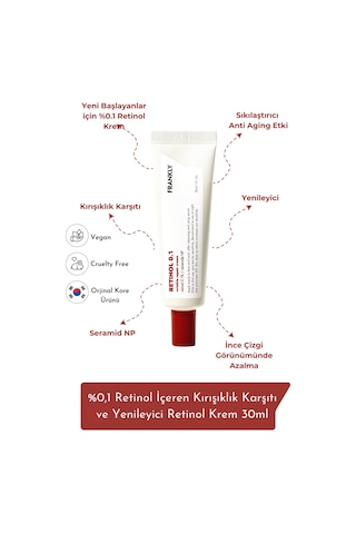 %01 Retinol İçeren   Ve Yenileyici Retinol Krem 30 Ml