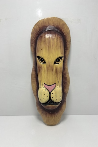 Ahşap Aslan Maske 50 Cm