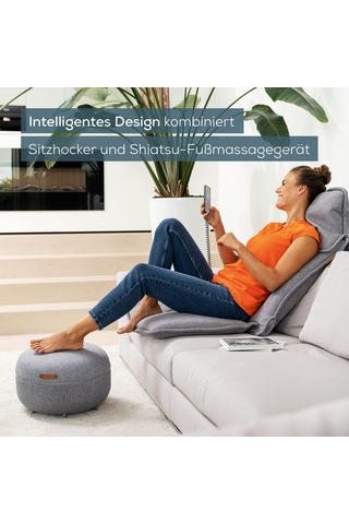 Beurer Fm 120 2'si 1 Arada Shiatsu Ayak Masajı Ve Modern Tabure, Rahatlama Ve Yenilenme İçin Rahatlatıcı Hava Sıkıştırma Masajı, Değiştirilebilir Isı Fonksiyonu, Yüksek Kaliteli Kumaş