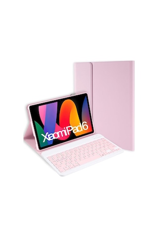 Xiaomi Pad 6 / Pad 6 Pro 11 Uyumlu Bluetooth Özellikli Standlı Kalem Bölmeli Klavyeli Kılıf