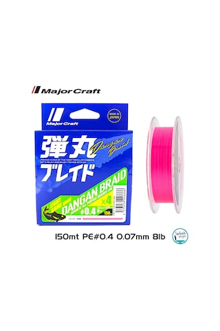 Major Craft Dangan Braid Lgs 4x İp Misina Pe 0.4 0.07mm 8lb/3.2kg 150mt Pembe Standart Major Craft Dangan Braid Lgs 4x İp Misina Pe 0.4 0.07mm 8lb/3.2kg 150mt Pembe Standart