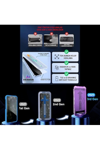 İphone 15 Pro Hayalet Cam Ekran Koruyucu Otomatik Hizalamalı