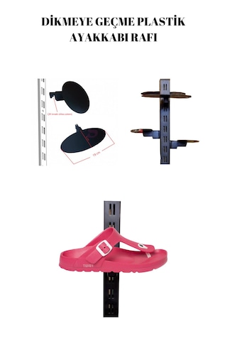 50 Adet Dikmeye Geçme Plastik Ayakkabı Standı Ayakkabı Standı Aya Siyah