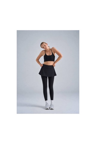 Lismina Etekli Spor Tayt Siyah