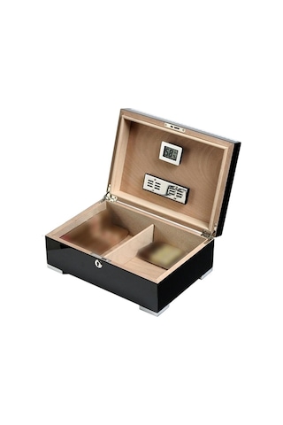 Lubinski İtaly Humidor Puro Kutusu Piano Parlak Siyah 40's