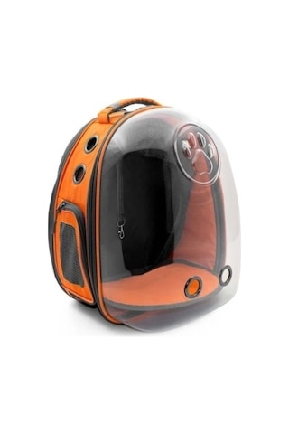 Cattie Fileli Kedi Ve Küçük Irk Köpek Taşıma Sırt Çantası Turuncu 25x60x40 Cm