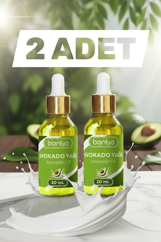 Avokado Yağı 2x20 Ml %100 Saf Soğuk Sıkım Saç Ve Cilt Bakımı Nemlendirici Besleyici Doğal Yağ 40 ML