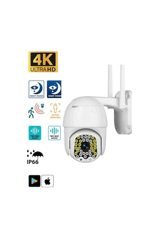 Miaxtreme 360 Ip Güvenlik Kamera Gece Görüş Sensörlü Harekete Duyarlı 1080p 4k Ip Güvenlik Kamerası
