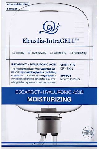 Elensilia Escargot + Hyaluronik Asit Yoğun Nemlendirici Yaprak Maske Intracell Hyaluronic Acid Mask