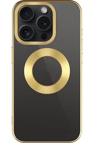 Apple iPhone 15 Pro Uyumlu Tek Kamera Çerçeveli Logo Gösteren Zore Omega Kılıf-gümüş Gümüş