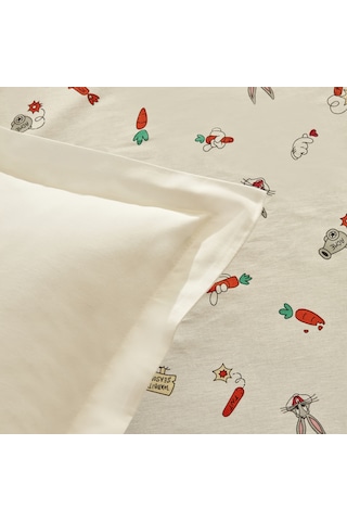 Karaca Home Looney Tunes Carrot Crazy Tek Kişilik Çarşaf Takımı Renkli