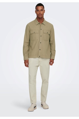 Only & Sons Erkek Onslinus Beli Lastikli Keten Pantolon 22024966 Bej