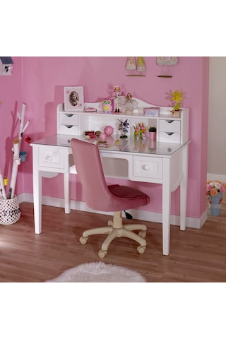 Meltem Kids Classy Beyaz Genç Odası Çalışma Masası Beyaz