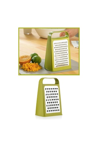 Flosoft Inox Paslanmaz Çelik Rende, Çift Taraflı Özel Tasarım Rende Yeşil