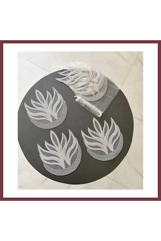 Storeşahin 6 Lı Dantel Kahve Sunumluğu 15x15 Cm Asorti Desenli Dekoratif Bardak Altlığı Shn0720