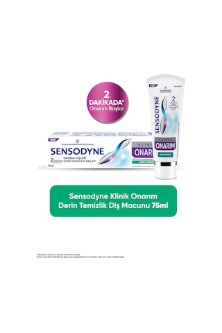 Sensodyne Klinik Onarım Derin Temizlik Diş Macunu 2 x 75 ML