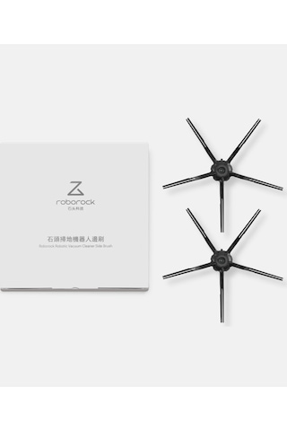 Roborock S5, S6, S7, Q7, Q7 Max Serisiyle Uyumlu Slikon Yan Fırça Siyah 2 Adet 1 Pack