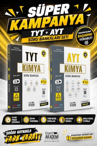 Üçgen Akademi Süper Kampanya Tyt+ayt Kimya Soru Bankası -2 Kitap