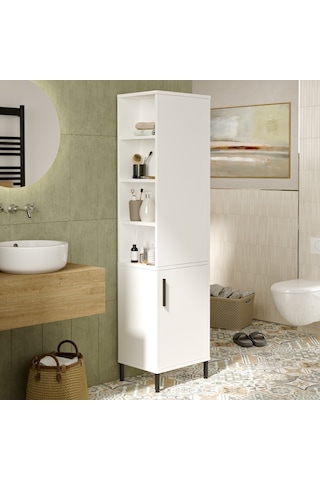 Yurudesign Vitale Çok Amaçlı Dolap Banyo Dolabı Beyaz Vı1-W Beyaz