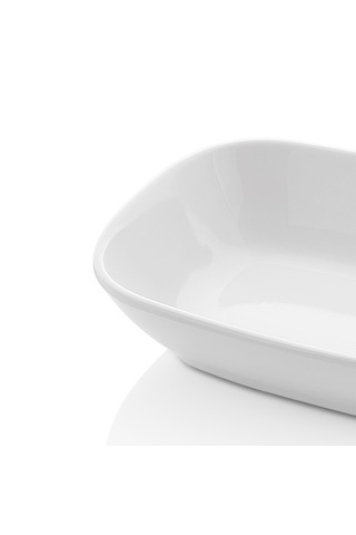 Alezy 577 Göreme Melamin Termostar Garnitür Tabak 12x8 Cm Beyaz