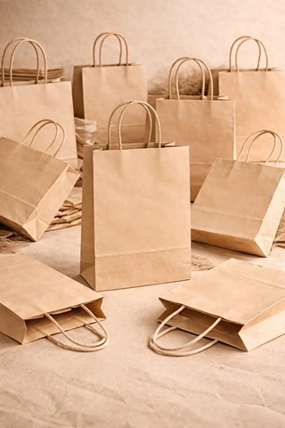 Kraft Çanta Kraft Renk 20x9x24 Küçük 25 Adetli