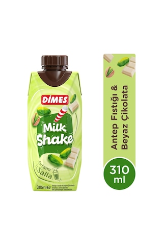 Dimes Milkshake Antep Fıstık Ve Beyaz Çikolata Aromalı 310 Ml X 12 Adet