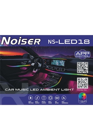 Noiser X-led18 App Kontrollü Rgb Araç Içi Ambians Led