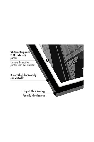 12x18 Resim Çerçevesi Seti 5 İnç Siyah - 11x17 Mat Veya 12x18 Çerçeve Mat İle Birlikte Kullanın - Resim Çerçeveleri Kolaj Duvar Dekoru Pleksiglas Kapaklı - Galeri Duvar Çerçevesi Seti