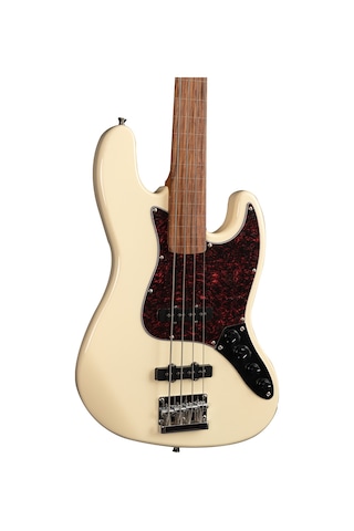 New Orleans Nja300fs Okoume Ağacı Vintage Bej Perdesiz Aktif Elektro Bass Gitar