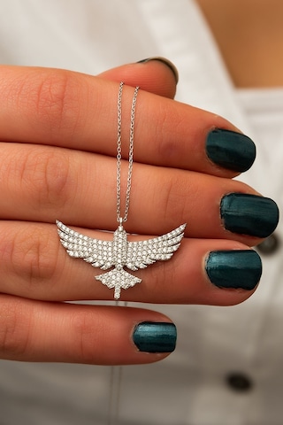 Papatya Silver 925 Ayar Anka Kuşu Gümüş Kolye