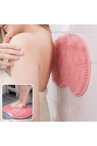 Vantuzlu Banyo Fırçası Masaj Pedi Sırt Ayak Kesesi Yıkama Aleti