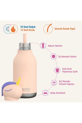 Asobu Bestie Bottle Termos - Unicorn Çok Renkli