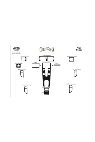 Volvo S40 / V50 / C30 Alüminyum Kaplama 2003 13 Parça