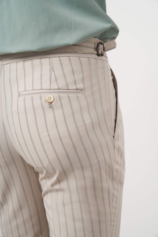 Morven Erkek Bej Poliviskon Trend Pileli Slim Fit Spor Pantolon Bej