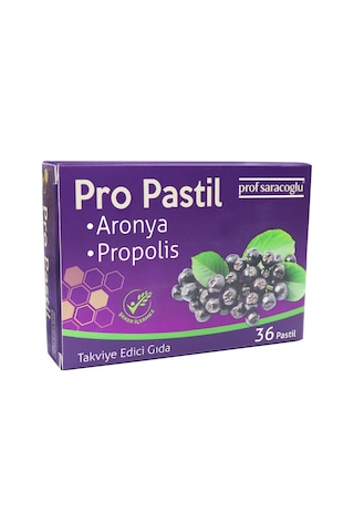 Prof Saracoglu Aronya & Propolis Pro Pastil 36'lı