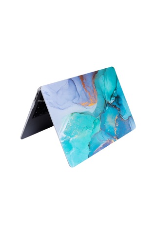 Huawei Matebook D14 Kılıf Uyumlu 2019-2020-2021-2022 Yılı İle Uyumlu Marble Kılıf Açık Yeşil