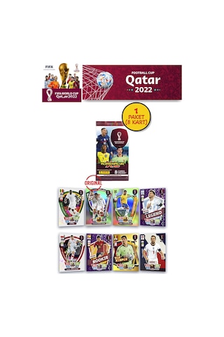 Dünya Kupası Panini Fıfa 2022 Adrenalyn Xl Qatar World Cup Trading Kartı 1 Paket 8 Kart