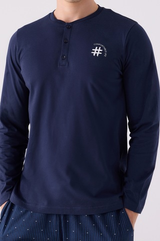 Arnetta 3147 Uzun Kol Erkek Pijama Takımı Lacivert