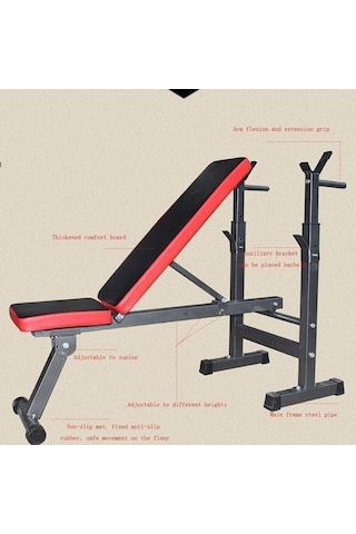 Ağırlık Tezgahı Ev Spor Salonu Bankları Dambıl Tezgah Ağırlık Tezgahı Ayarlanabilir, Halter Egzersiz Fitness Ekipmanları Eğitim Tezgah Basın Tabure Ev Mekik Fitness Ekipmanları