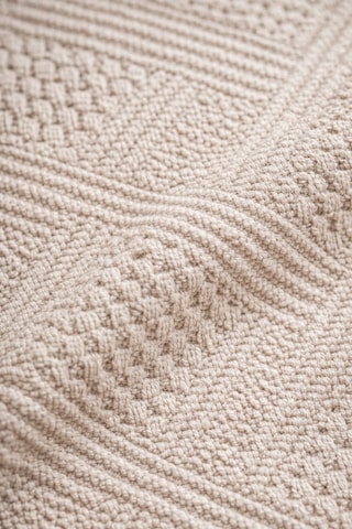 Pamuklı Runner Bohem Tarz Düz Krem Dokulu Kabartmalı Runner 40x110 Ebat krem