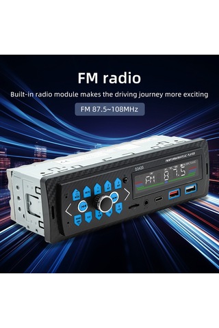 Teltree Oto Mp3 Çalar Bt 5.0免提 Fm Radyo 60w 4 Güçlendirici Çift Usb Kart Destekli Konum Bulma Fonksiyonu Araç Teçhizatı Pil Yok