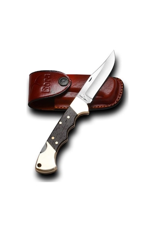 Bora 211 Wg Ergonomik Wenge Saplı Kamp Çakı Kahverengi - Gümüş