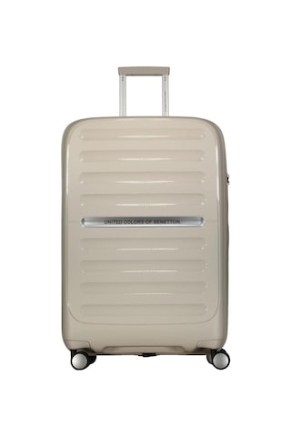 Benetton Büyük Boy %100 Polipropilen Valiz Bej Bnt1000